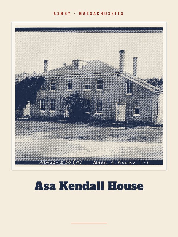 Ashby Asa Kendall House Landmark Print artwork detail