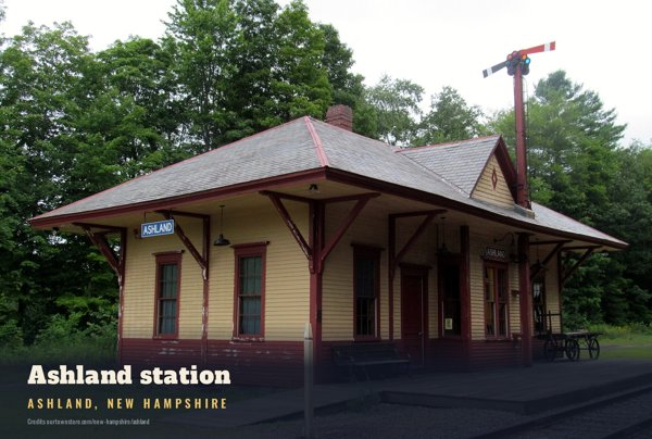 Ashland Ashland station Postcard artwork detail
