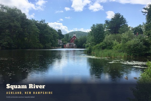 Ashland Squam River Postcard artwork detail