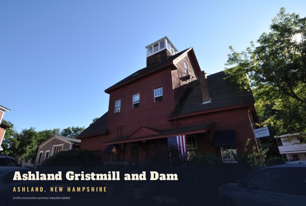 Ashland Ashland Gristmill and Dam Postcard artwork detail