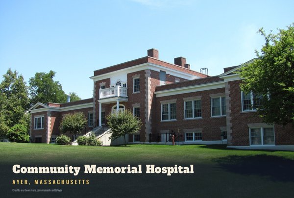 Ayer Community Memorial Hospital Postcard artwork detail