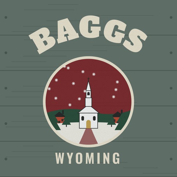 Baggs Hometown Wood Sign artwork detail
