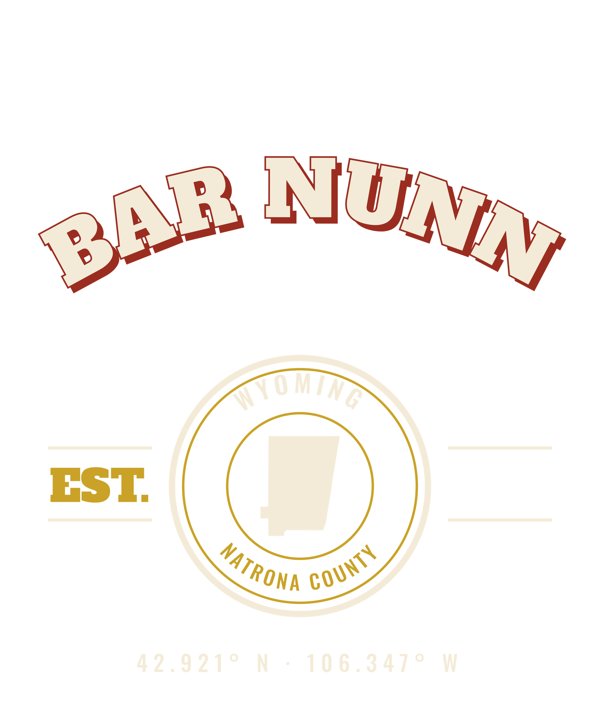 Bar Nunn Est. Tee artwork detail
