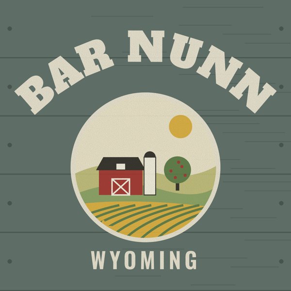 Bar Nunn Hometown Wood Sign artwork detail