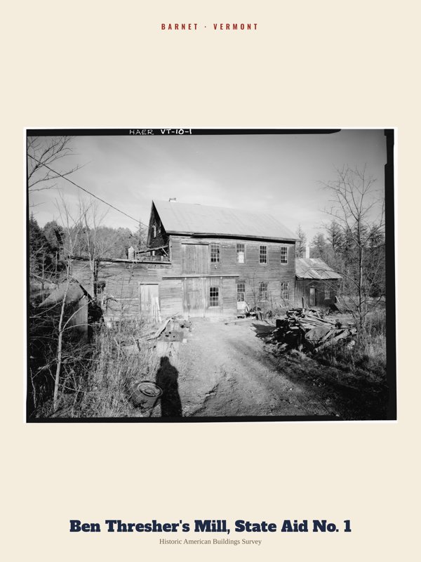 Barnet Ben Thresher's Mill, State Aid No. 1 Archive Print artwork detail