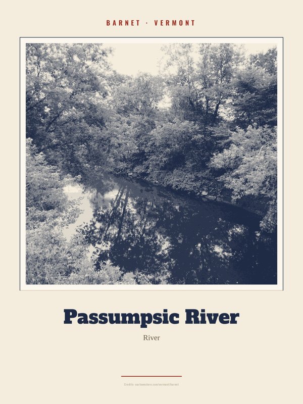Barnet Passumpsic River Landmark Print artwork detail