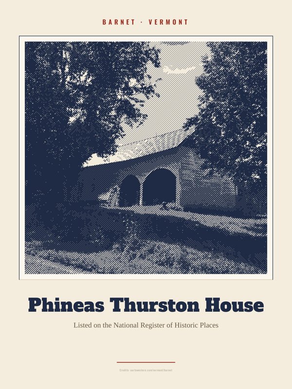 Barnet Phineas Thurston House Landmark Print artwork detail