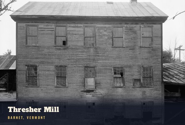 Barnet Thresher Mill Postcard artwork detail