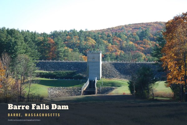 Barre Barre Falls Dam Postcard artwork detail