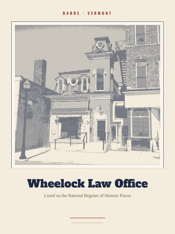 Barre Wheelock Law Office Landmark Print artwork detail