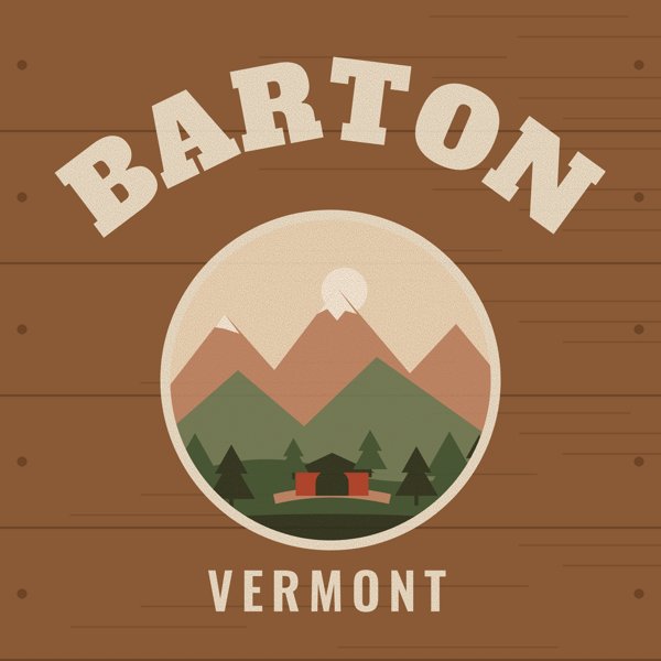 Barton Hometown Wood Sign artwork detail