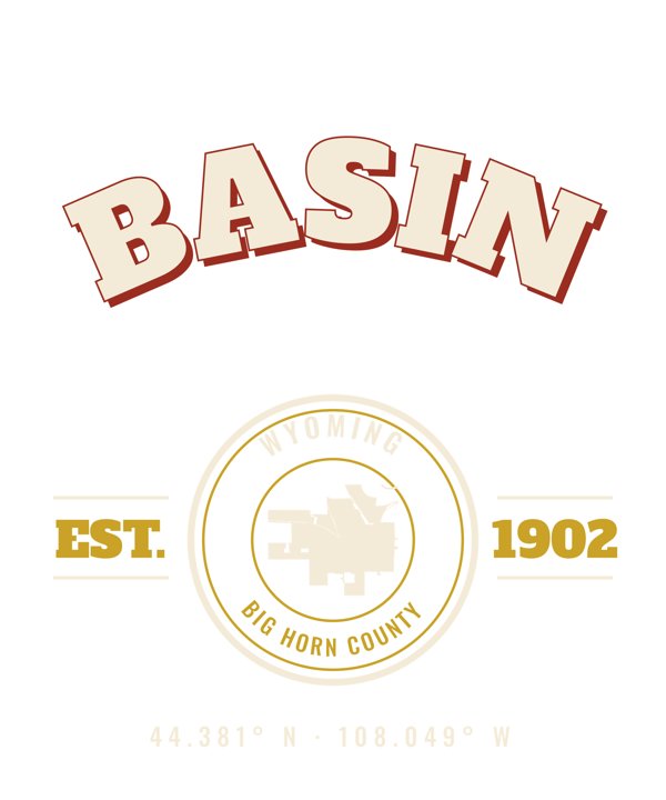 Basin Est. Tee artwork detail