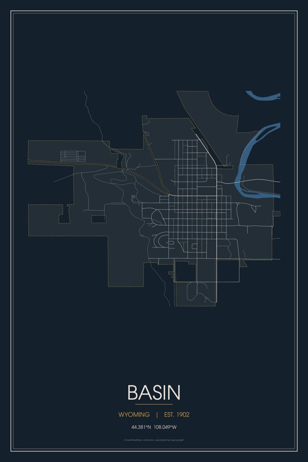 Basin Street Map Throw Blanket artwork detail