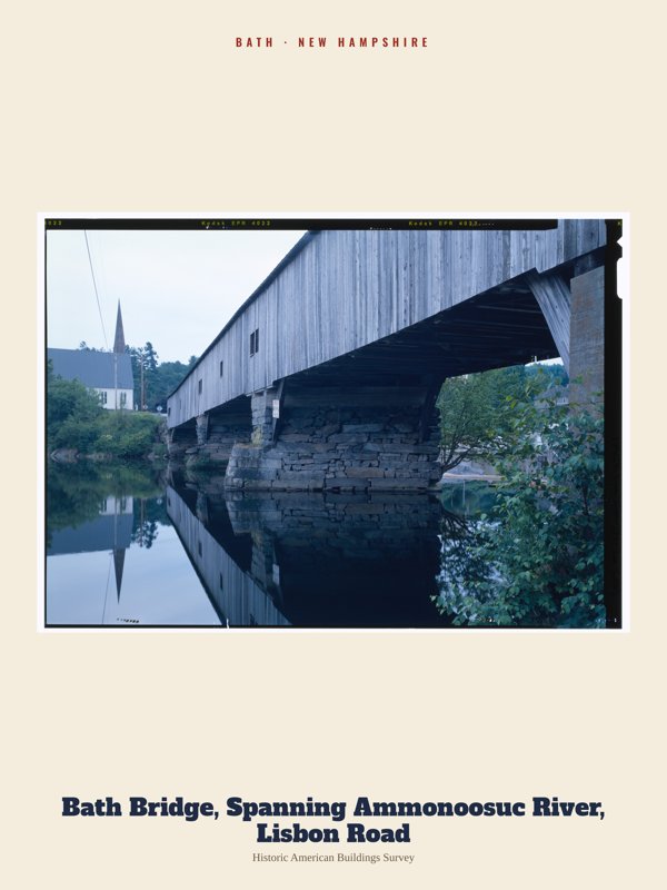 Bath Bath Bridge, Spanning Ammonoosuc River, Lisbon Road Archive Print artwork detail