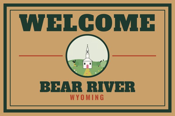 Bear River Welcome Doormat artwork detail