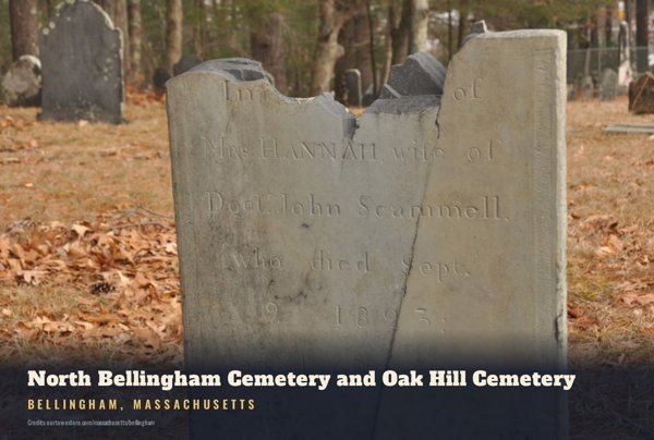 Bellingham North Bellingham Cemetery and Oak Hill Cemetery Postcard artwork detail