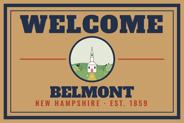 Belmont Welcome Doormat artwork detail