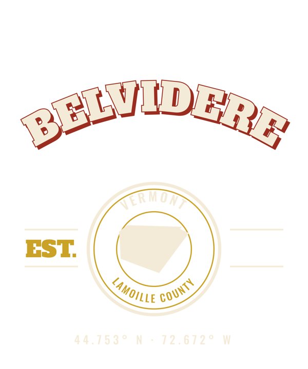 Belvidere Est. Tee artwork detail
