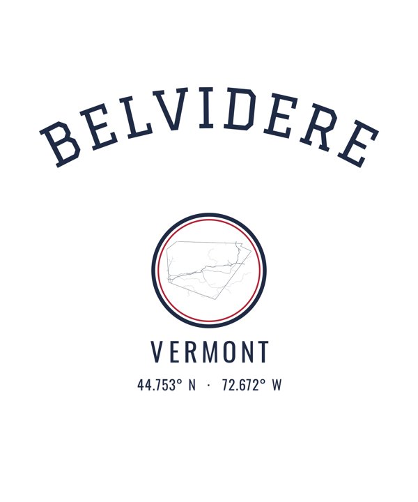 Belvidere Est. Tumbler artwork detail