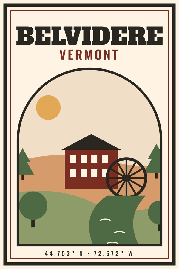 Belvidere Garden Flag artwork detail
