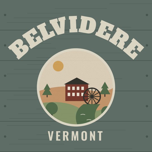 Belvidere Hometown Wood Sign artwork detail