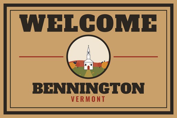 Bennington Welcome Doormat artwork detail