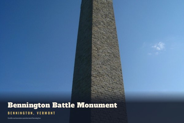 Bennington Bennington Battle Monument Postcard artwork detail