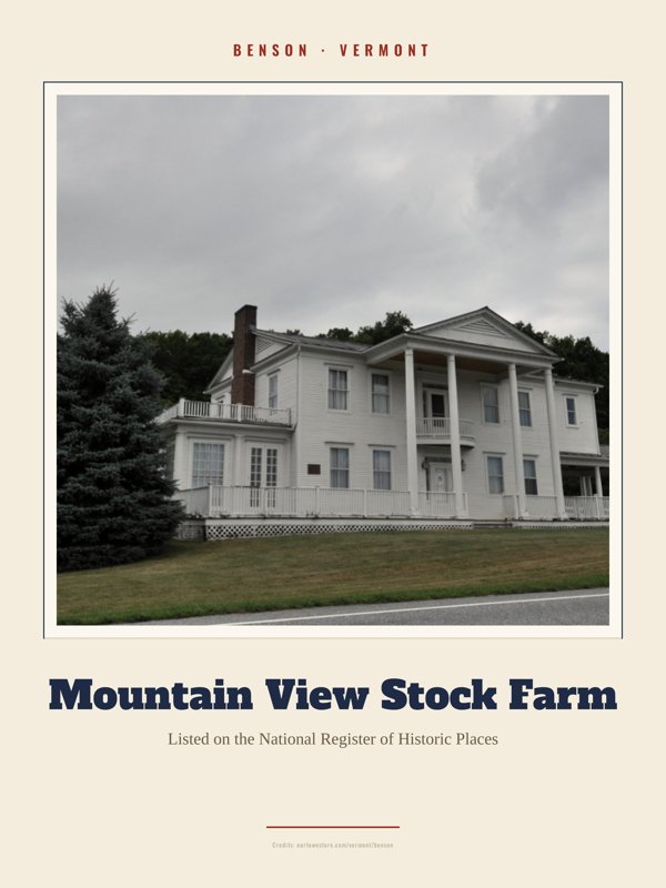 Benson Mountain View Stock Farm Landmark Print artwork detail