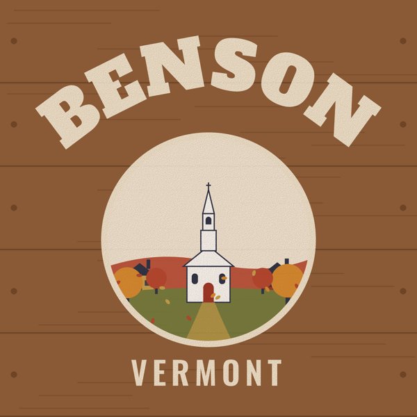 Benson Hometown Wood Sign artwork detail