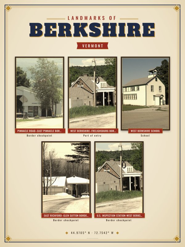 Berkshire Landmarks Photo Poster artwork detail