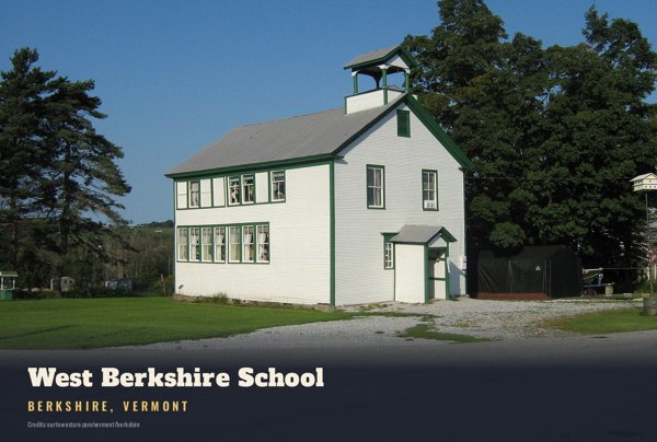 Berkshire West Berkshire School Postcard artwork detail