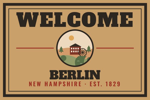 Berlin Welcome Doormat artwork detail
