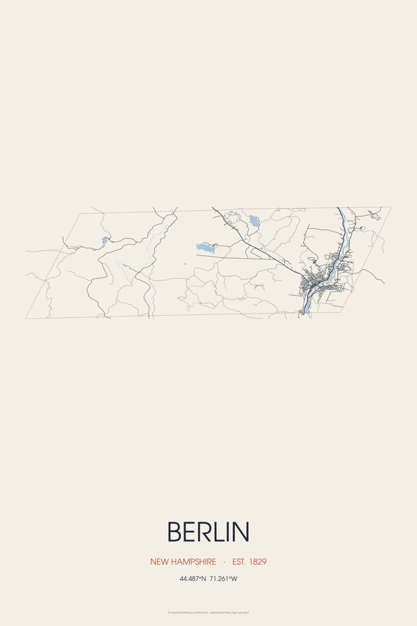 Berlin Street Map Poster · Linen artwork detail
