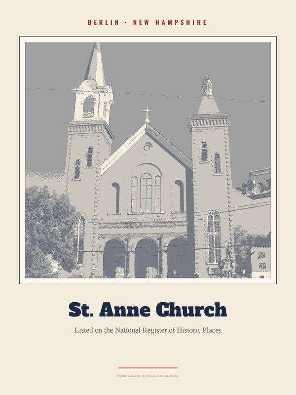 Berlin St. Anne Church Landmark Print artwork detail