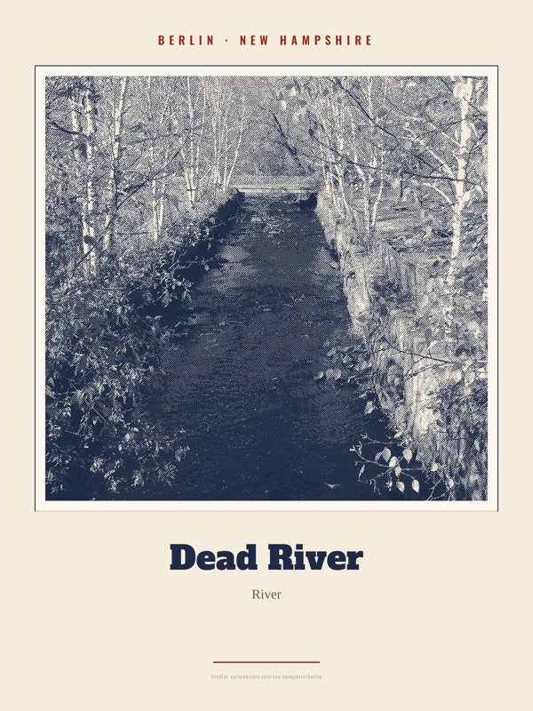 Berlin Dead River Landmark Print artwork detail
