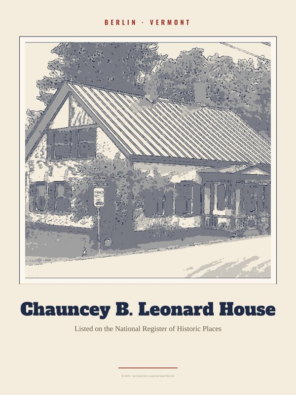Berlin Chauncey B. Leonard House Landmark Print artwork detail