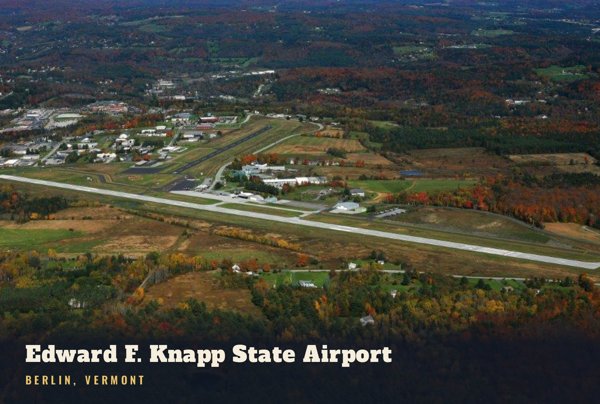 Berlin Edward F. Knapp State Airport Postcard artwork detail
