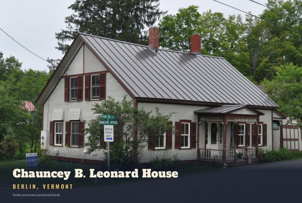 Berlin Chauncey B. Leonard House Postcard artwork detail