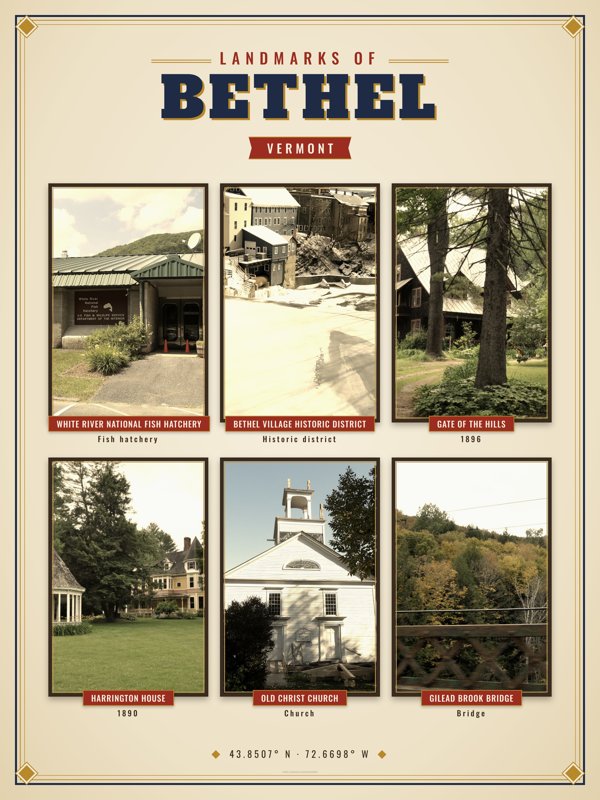 Bethel Landmarks Photo Poster artwork detail
