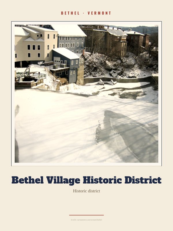 Bethel Bethel Village Historic District Landmark Print artwork detail