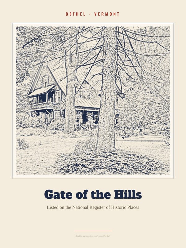 Bethel Gate of the Hills Landmark Print artwork detail