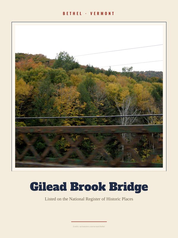 Bethel Gilead Brook Bridge Landmark Print artwork detail
