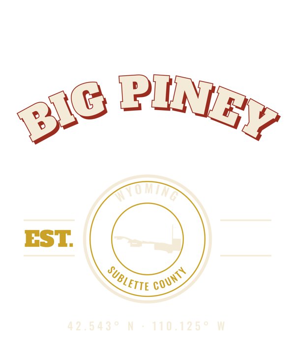 Big Piney Varsity Crewneck artwork detail