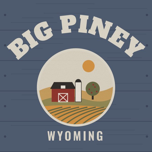 Big Piney Hometown Wood Sign artwork detail