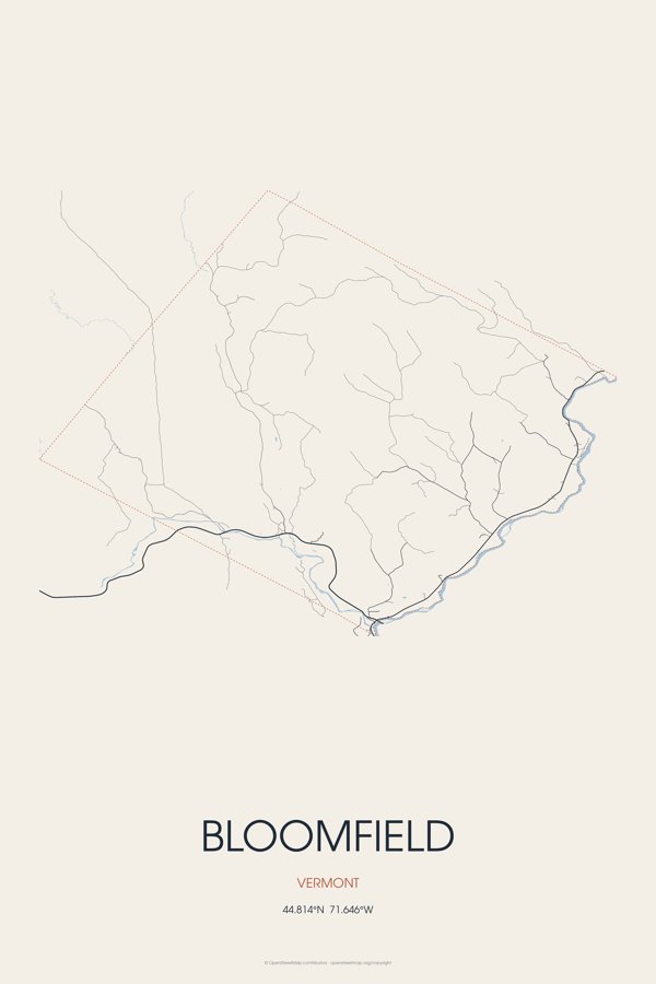 Bloomfield Street Map Poster · Linen artwork detail