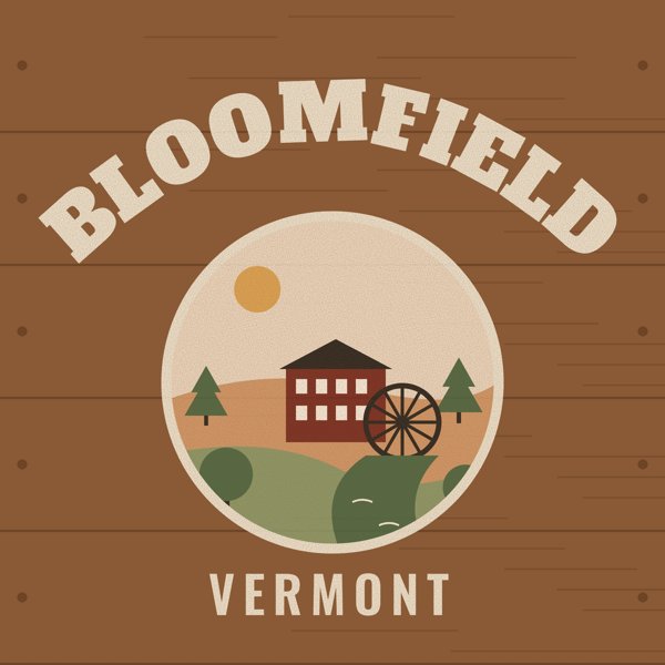 Bloomfield Hometown Wood Sign artwork detail