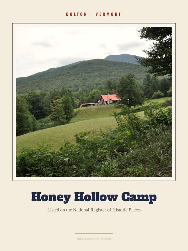 Bolton Honey Hollow Camp Landmark Print artwork detail