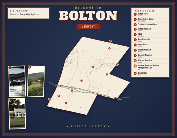 Bolton Map Placemat artwork detail