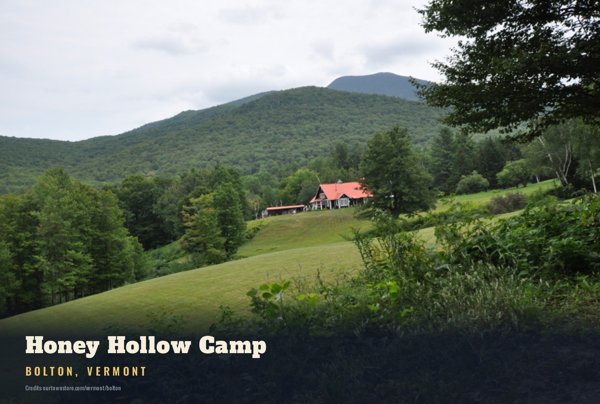 Bolton Honey Hollow Camp Postcard artwork detail