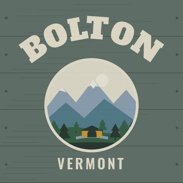 Bolton Hometown Wood Sign artwork detail